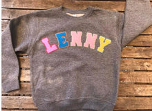 Load image into Gallery viewer, Children&#39;s Chenille Patch Name Crews