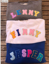 Load image into Gallery viewer, Children&#39;s Chenille Patch Name Crews