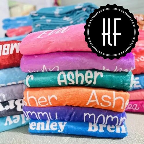 Personalized Fleece Name Blankets