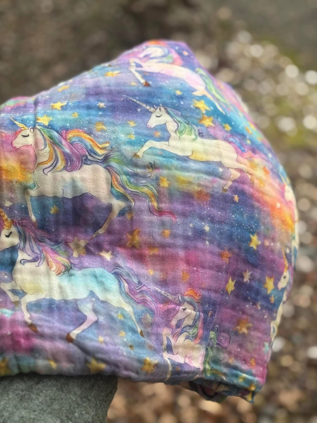 Unicorn Star Muslin Blanket