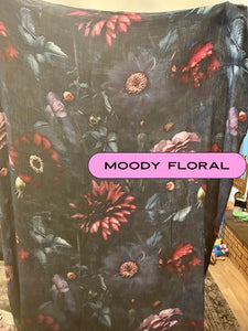 Moody Floral Muslin Blanket