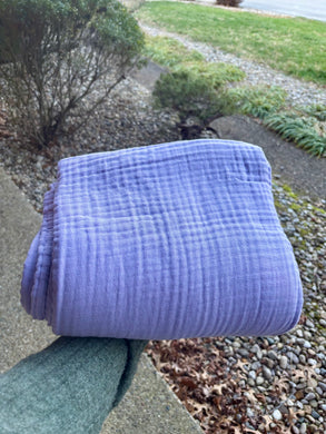 Solid Lavender Muslin Blanket